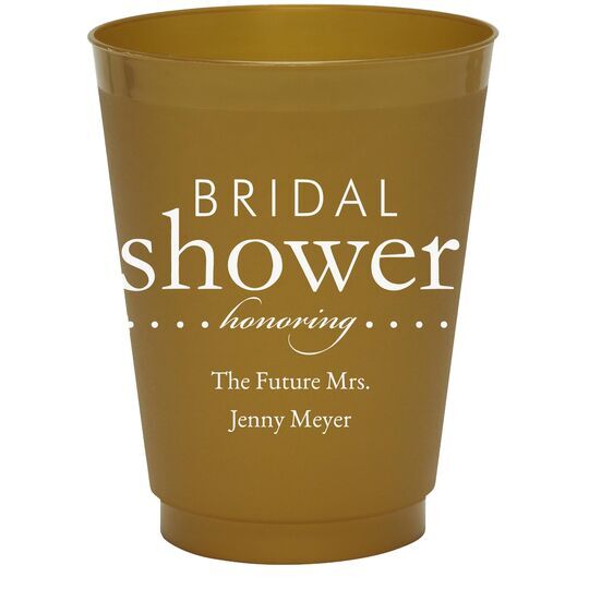 Bridal Shower Honoring Colored Shatterproof Cups